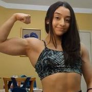 Teen muscle girl Fitness girl Amanda